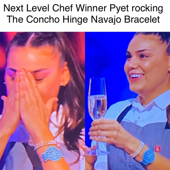 5 ⭐️ Rated Western Concho Hinge Navajo Bracelet - Picture 2 of 8